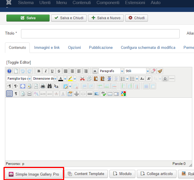 sfweb creare galleria immagini articolo joomla simple image gallery pro 1