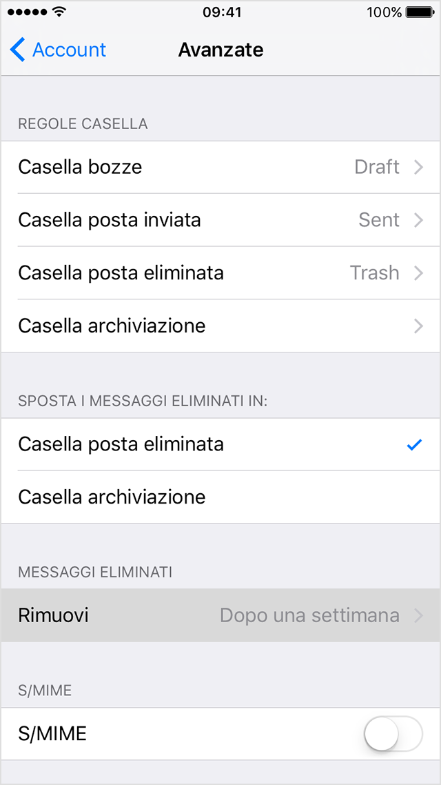 iphone6 ios9 settings mail account advanced tap remove