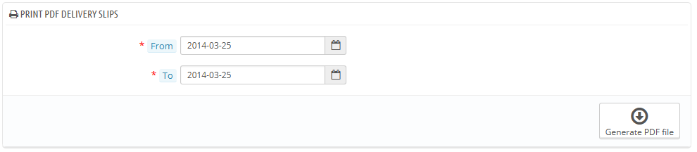 gestione bolle di consegna prestashop