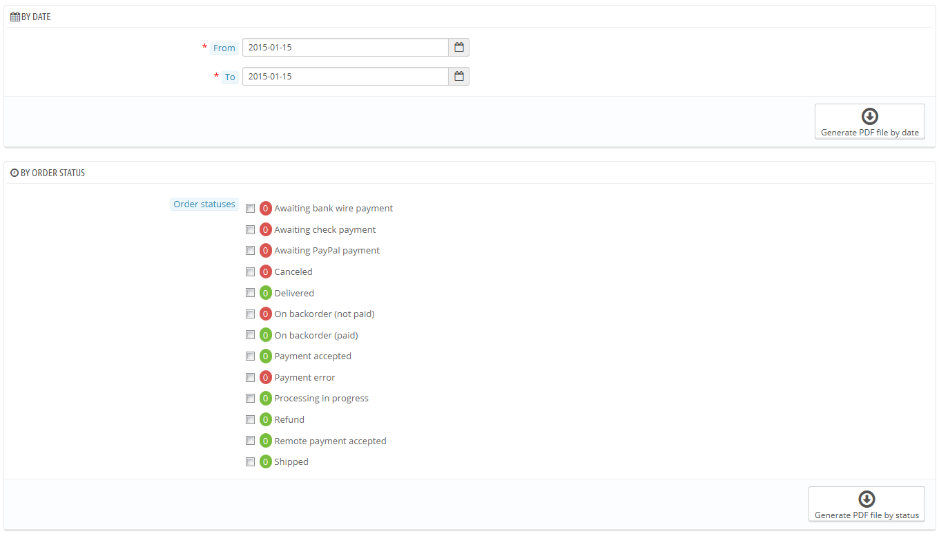gestione fatture prestashop
