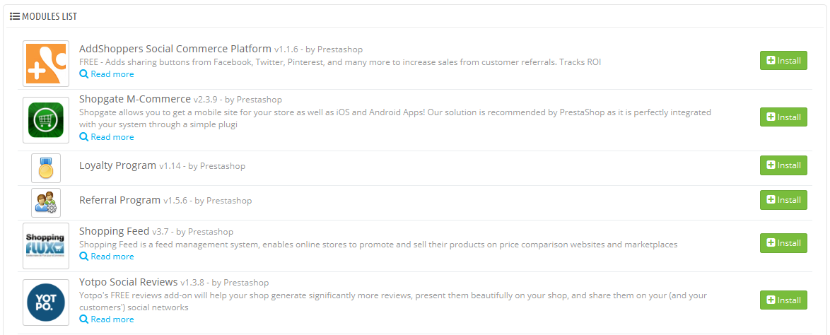marketing prestashop