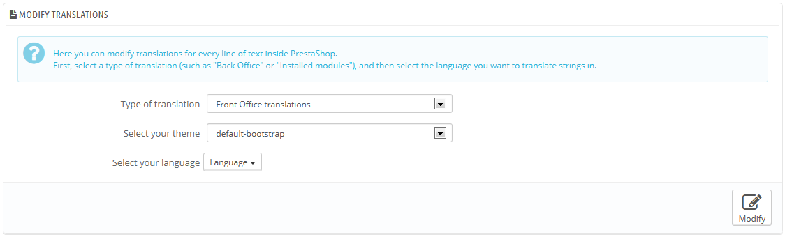 modificare traduzione email prestashop