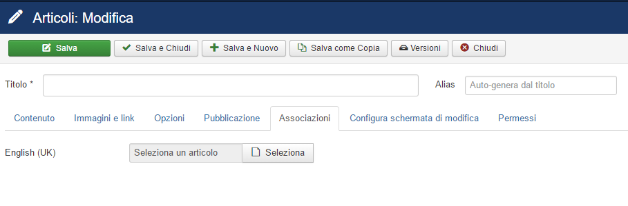 articoli associazione joomla