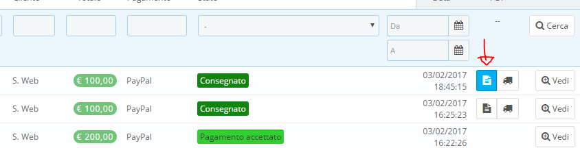 stampa fattura prestashop