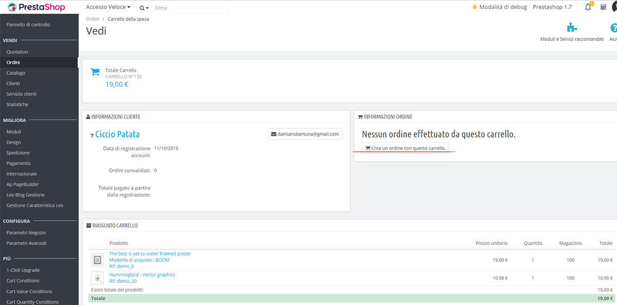 prestashop ordine da carrello abbandonato 2
