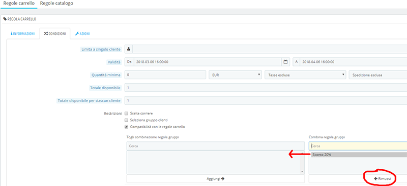 Come applicare uno sconto su un prodotto già scontato in PrestaShop 1.7